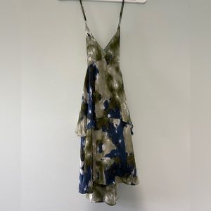 Oliviaceous earth colors mini dress